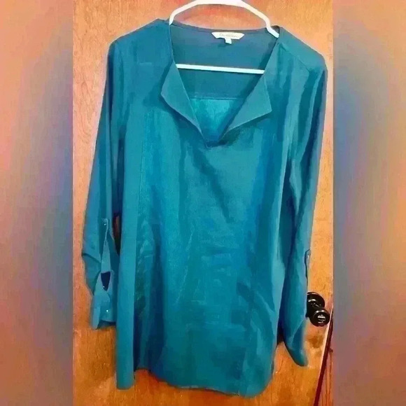 Calvin Klein Jeans Womens Green Blouse Size Large - Picture 1 of 4